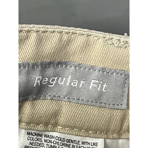 Columbia Pants Mens 36x32 Khaki Canvas Relaxed Fit Hike Camping Outdoors Casual - Picture 4 of 8